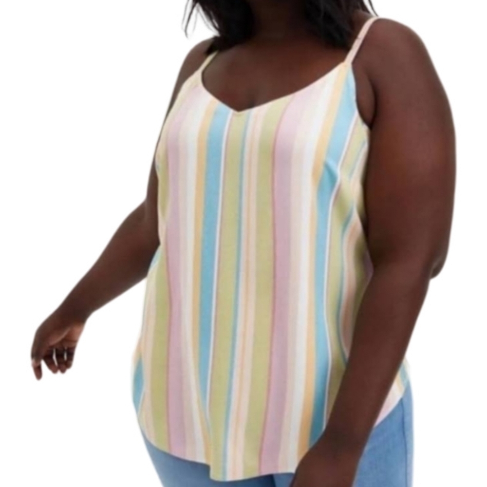 Torrid Plus Size Striped Multicolored Camisole